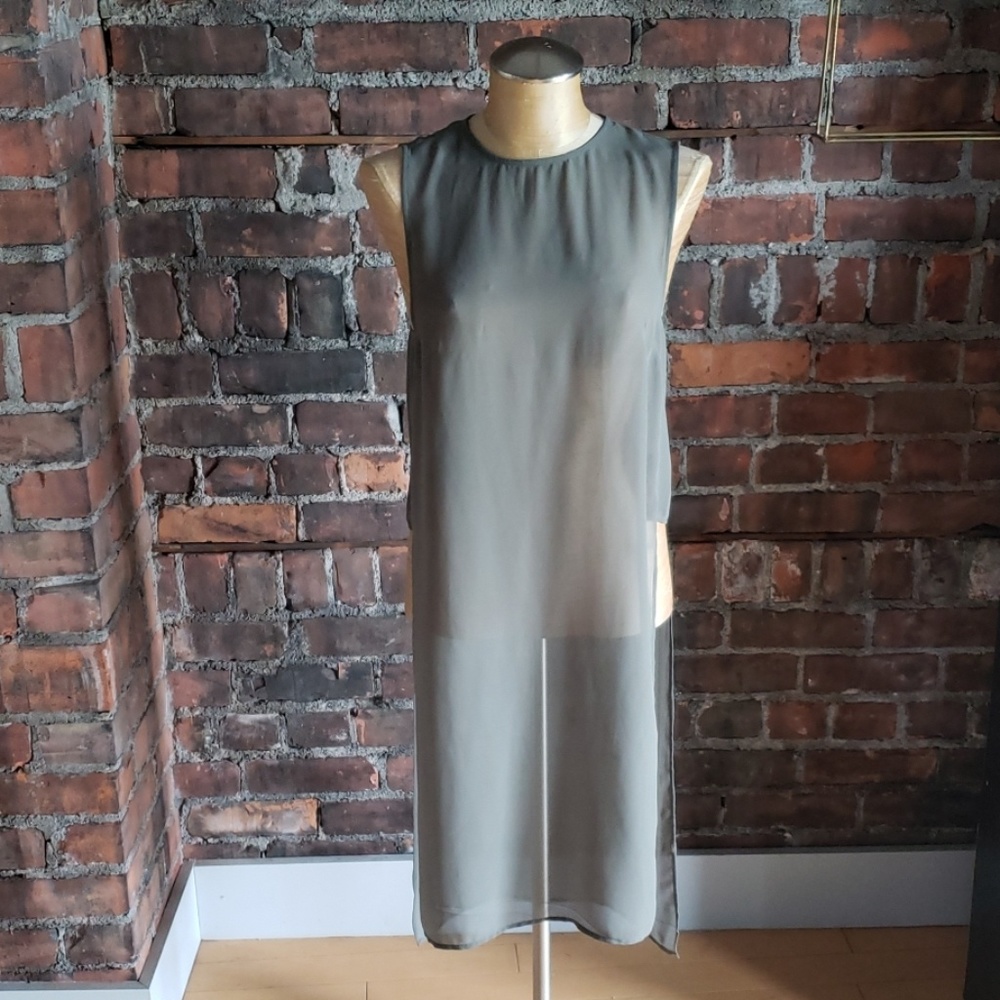 Sleeveless Sheer Tunic